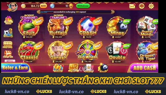 Slot 777 - Cách Chơi Hay Và Chiến Lược Thắng Lớn Tại LUCK8 2 Những chiến lược thắng khi chơi Slot 777
